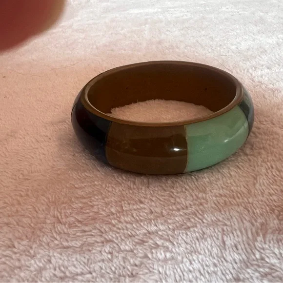 Multicolor Enamel Bangle Bracelet - Picture 8 of 9